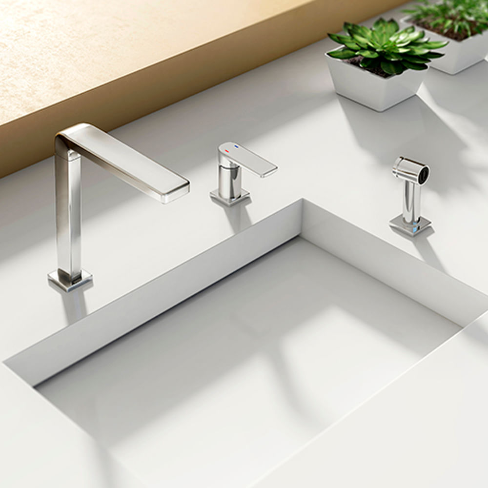 Misturador Monocomando Cozinha Mesa Bistr Cr C Ducha M Docol Misturador Monocomando Cozinha Mesa Bistr Cr C Ducha M Docol
